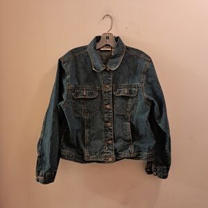 Bill Blass Denim Jacket Women's Medium M Trucker Style Cropped Classic